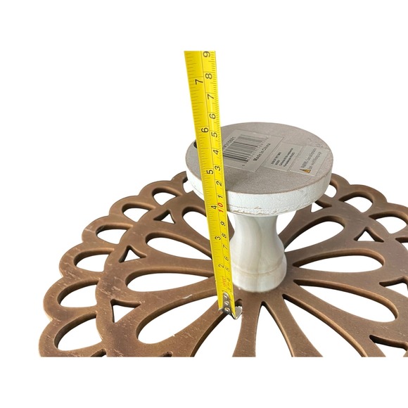 Pier 1 Rustic Wood Pedestal Cake Stand Decorative Display Table Centerpiece - Picture 5 of 5